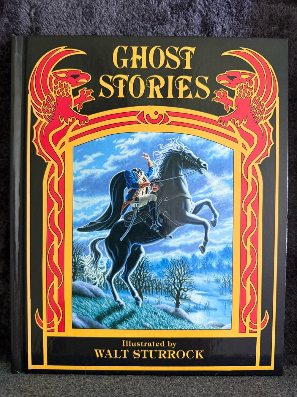 Hardcover Book: Ghost Stories Illustrated by Walt Sturrock - Black & Red Cover